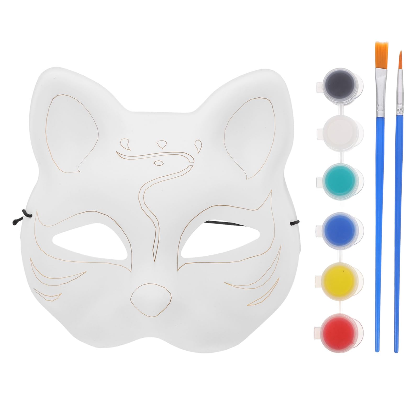 HOLIDYOYO Máscaras De Gato Sin Pintar Conjunto De Máscaras De Mascarada Para Pintar Máscara De Therian En Para Decorar DIY