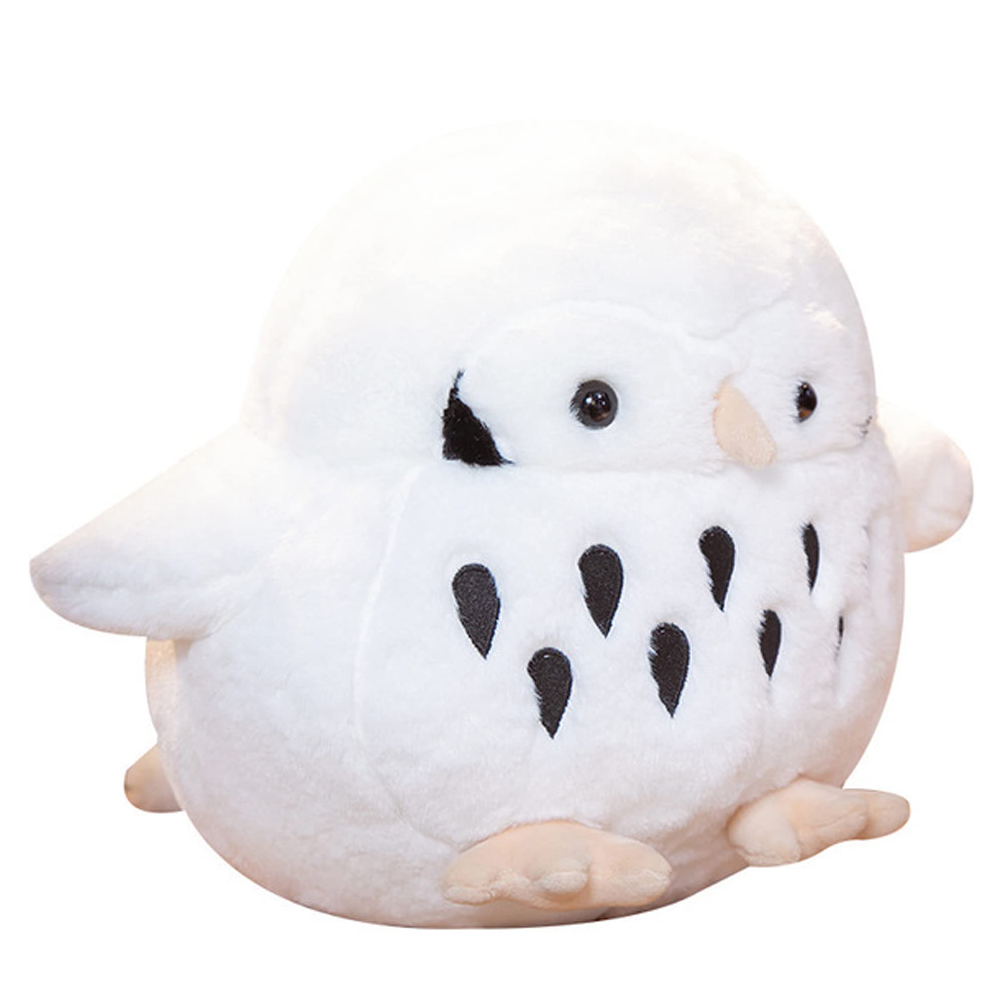 AEECASI White Snowy Owl Plush Stuffed Animals,Soft Owl Plush Cuddle Pillow,Fluffy Bird Plushie Christmas Birthday Gifts for Boys Girls Kids Toddlers,Cute Stuffed Bird Plush Decor,13.3"