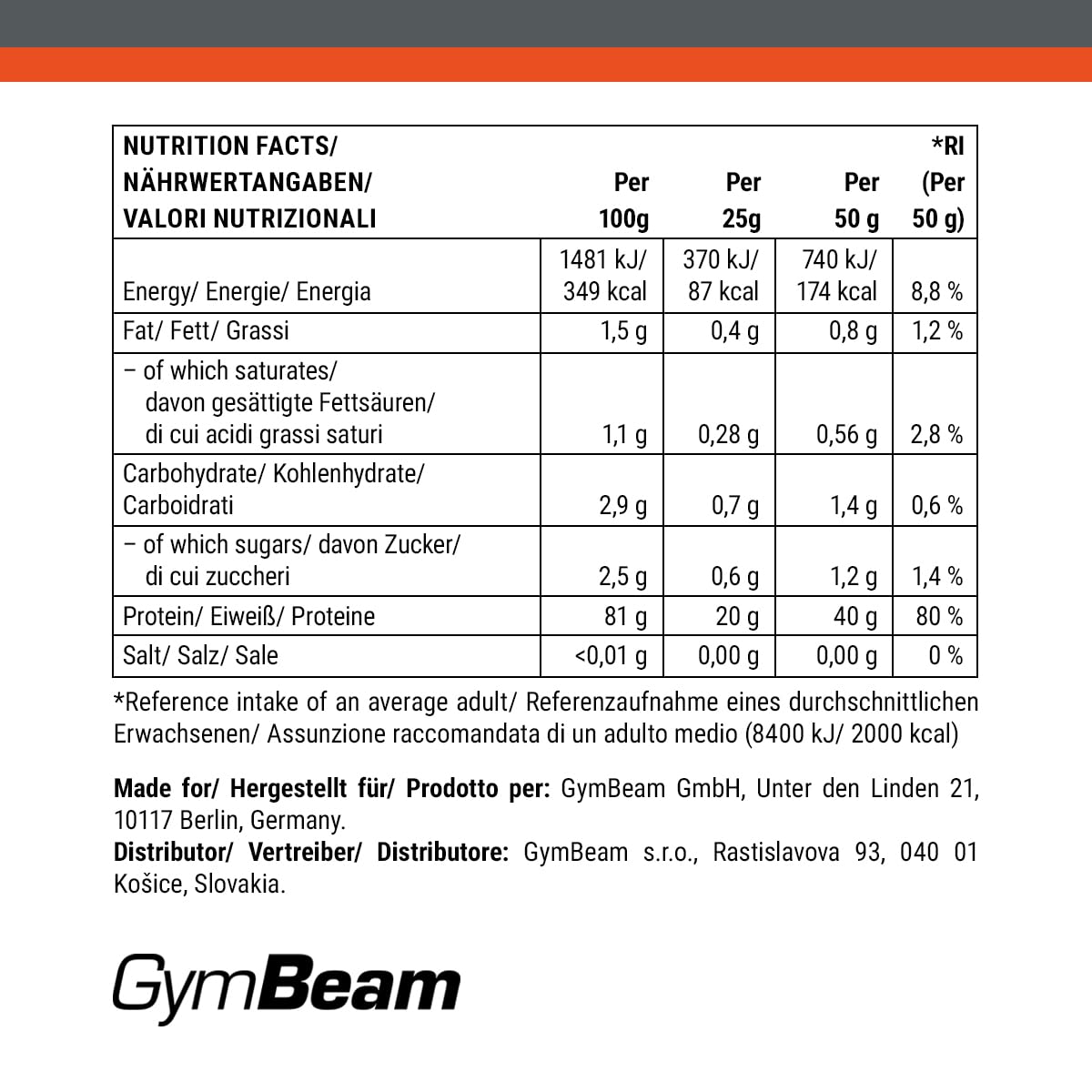GymBeam Pure IsoWhey - 100% Proteine Del Siero Di Latte Isolate, 86% Contenuto Proteico, Basso Contenuto Di Grassi E Zuccheri, Gusto Delizioso, Ideale Per Massa Muscolare (1000 g, Cioccolato)
