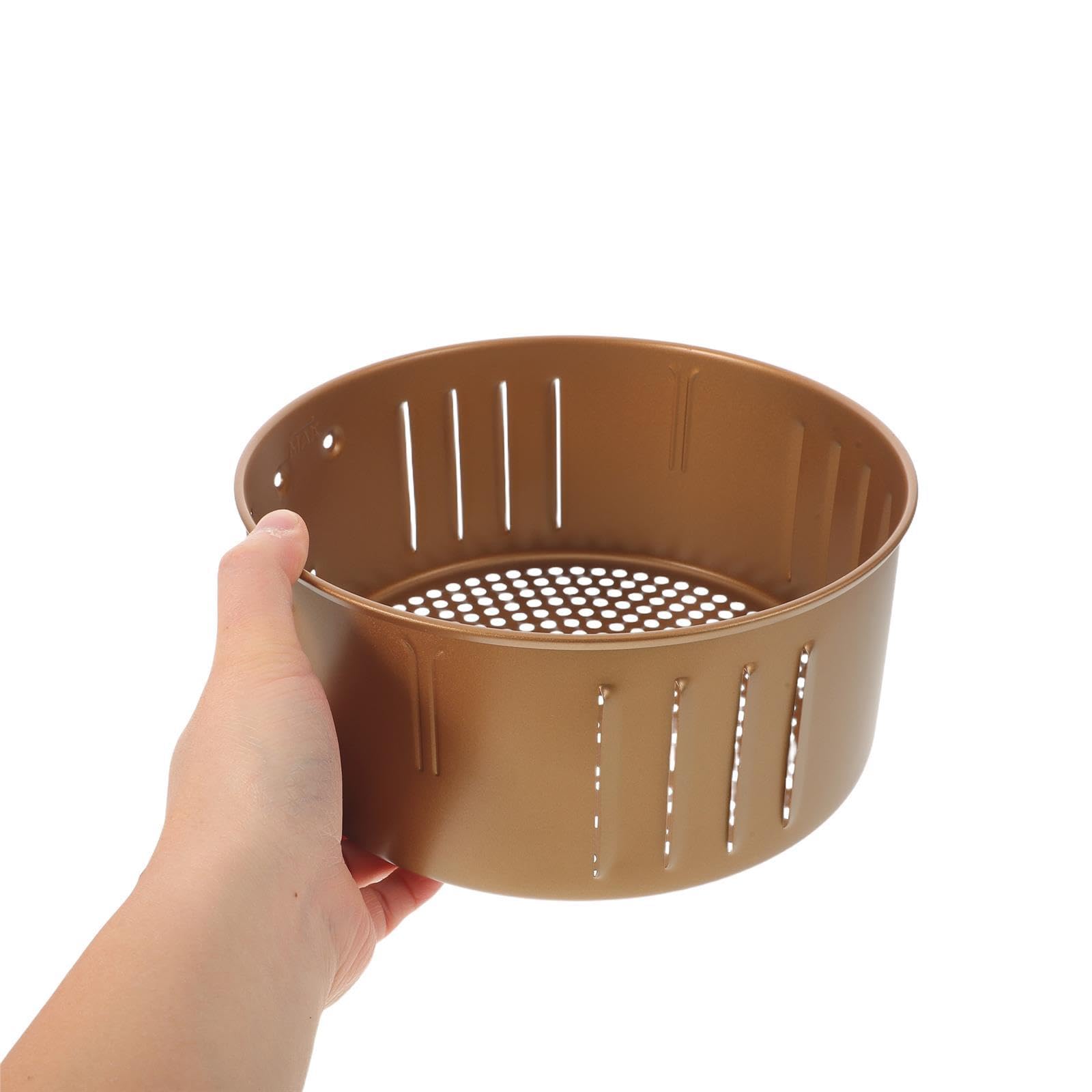 TOYANDONA Zamienny koszyk do frytkownicy powietrznej | Okrągła i nieprzywierająca patelnia do pieczenia 3,5 l | Taca do smażenia frytek/mięsa/warzyw | Nakładka do kuchennej frytkownicy powietrznej 8,3