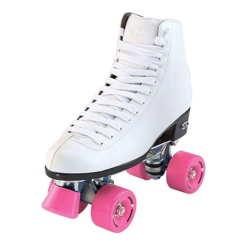 Riedell RW Wave Roller Skate - Quad Roller Skates for Indoor/Outdoor | White | Size 7