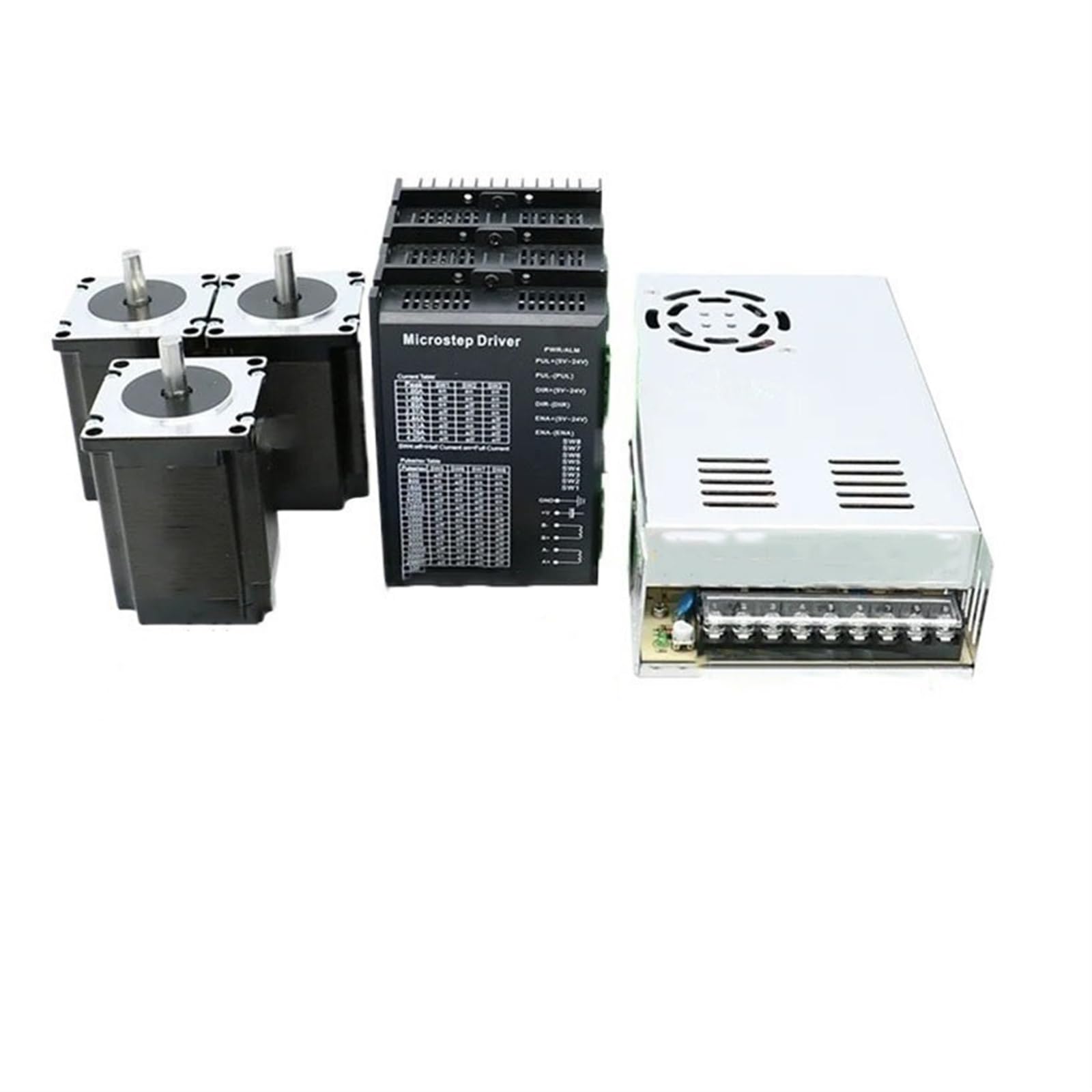 Driver Controller 2N.m 300oz-in Nema 23 Stepper Motor 3 Axis CNC Kits 3pcs 57x76mm Stepper Motor +3Pcs Drivers +1Pc 350W 36V Power Supply CNC Machine(TB6600 Driver)