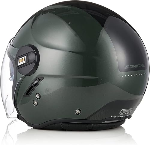 Miniatura 3 de ORIGINE Casco de motocicleta de cara abierta, casco de scooter, casco jet con doble visera aprobado por DOT