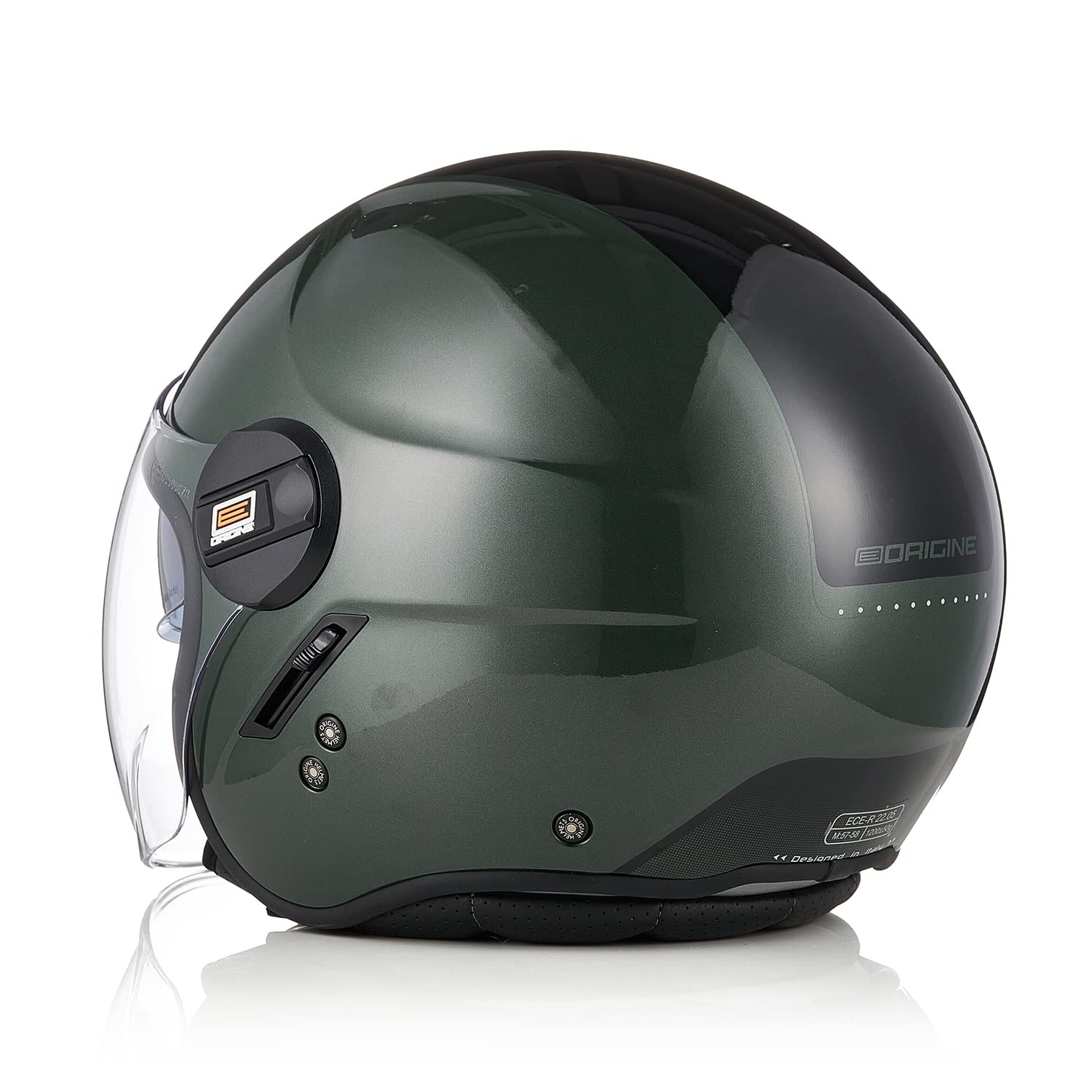 ORIGINE Casque Moto Jet Casque Scooter Ouvert Adulte avec Double Visière Homologué ECE