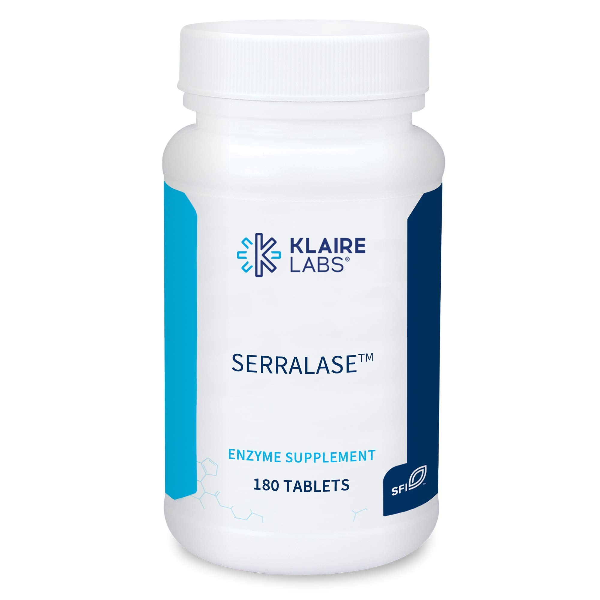 Klaire Labs Serralase - Vegetarian Proteolytic Enzyme Blend with Serratia Peptidase & Bromelain for 
