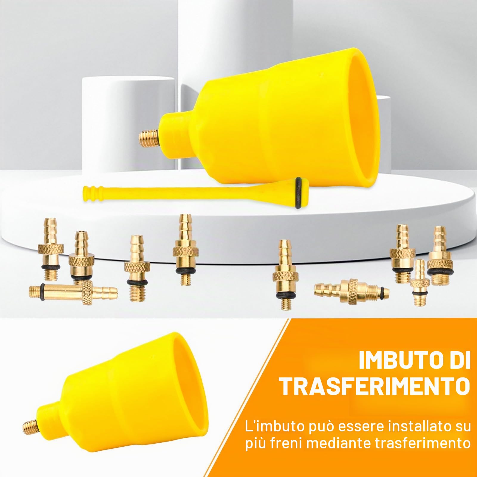 Kit Spurgo Freni per Shimano, TEKTRO, MAGURA, 180ML Olio Minerale Universale Kit Spurgo Freni MTB, Kit Idraulico Di Dissanguamento Del Freno A Disco Del Fluido Della Bicicletta