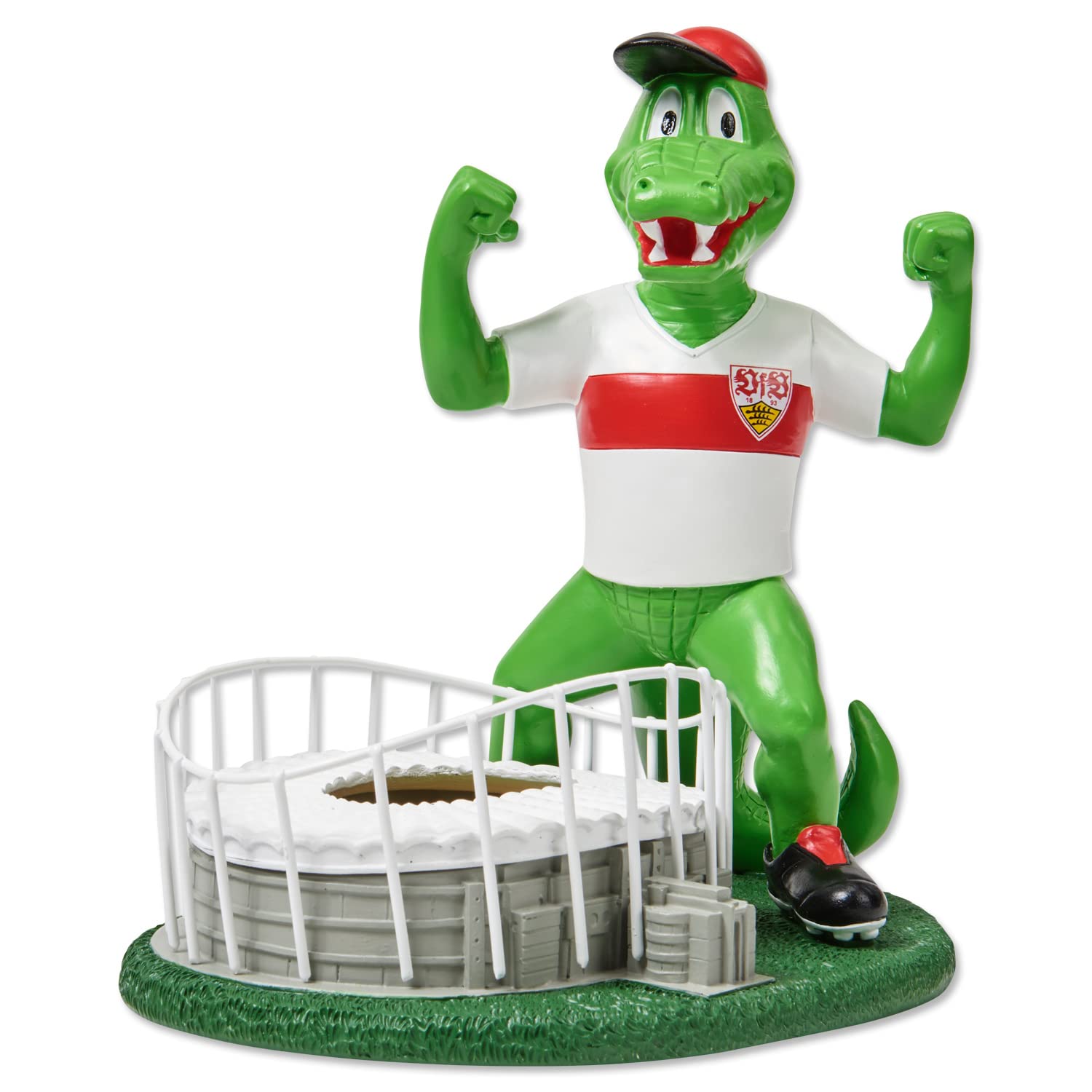VfB Stuttgart Gartenfritzle Arena – Offizieller VfB Fanartikel – Stadion Gartenfigur für Garten, Balkon & Terrasse – Fritzle Deko Geschenk für Fans