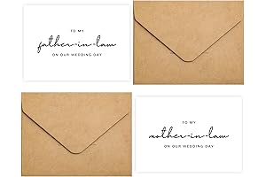 Parent of the Bride/Groom Wedding Day Card, Exquisite Gifts from Mother-in-Law for Son-in-Law or Daughter-in-Law