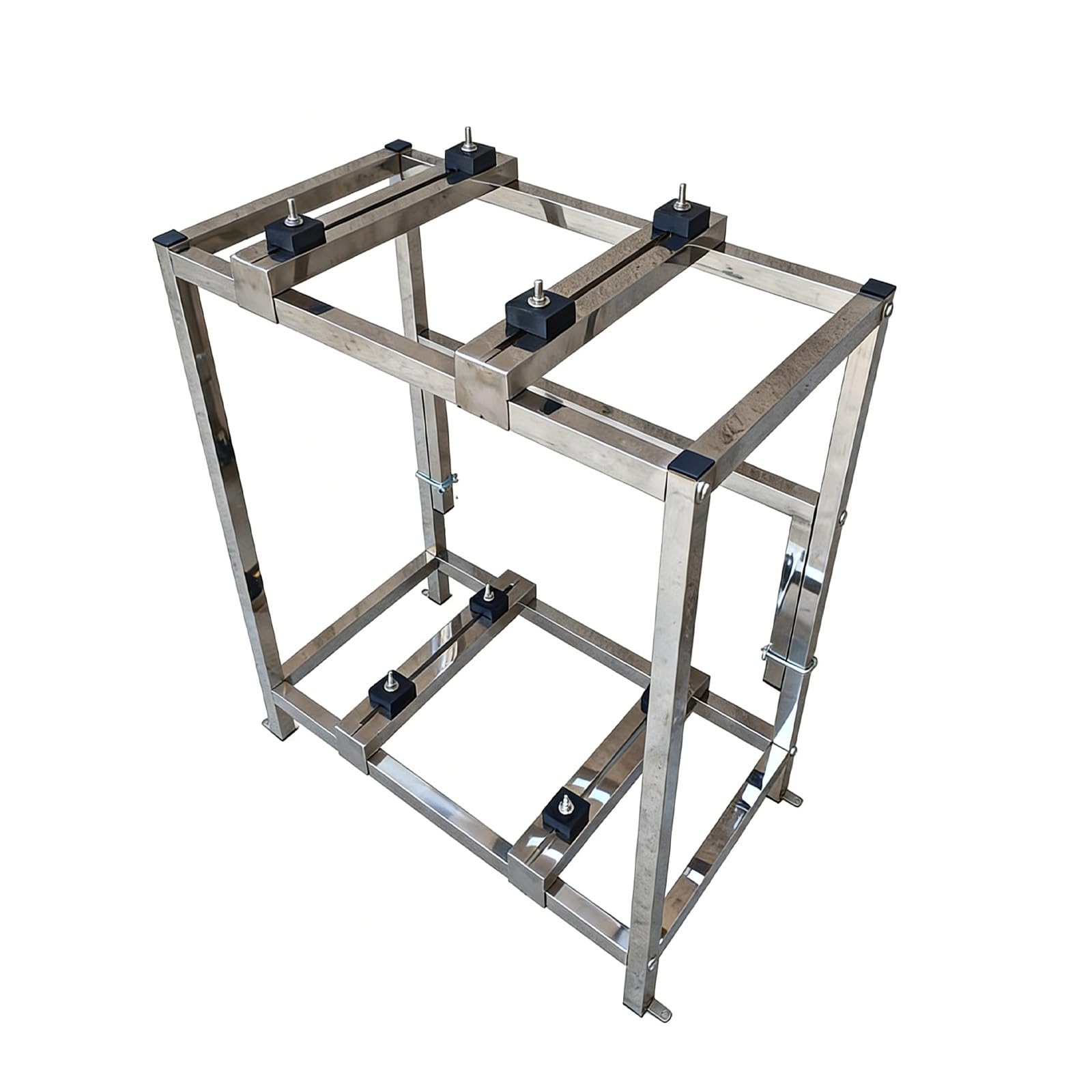 Dwupoziomowy Wspornik do Klimatyzatora, Stojak ze Stali Nierdzewnej do Klimatyzatorów Typu Mini Split, do Jednostek o Mocy 9000-30000 BTU(90x45x95cm/35x18x37in)