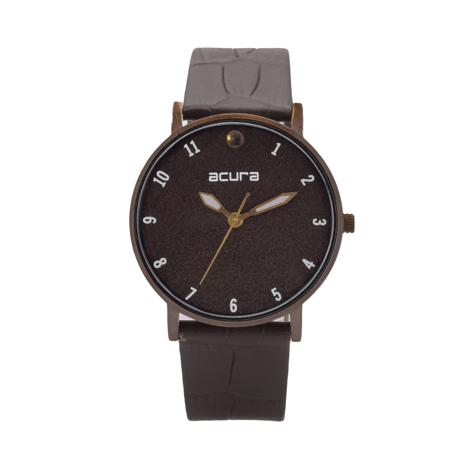 Acura Analog Watch for Men with Beautiful dial and Copper Brown Leather Strap(Unisex Wrist Watch) (B09WJJDQC3) Amazon Price History, Amazon Price Tracker