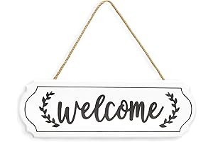 Wooden Welcome Sign for Rustic Farmhouse Decorations