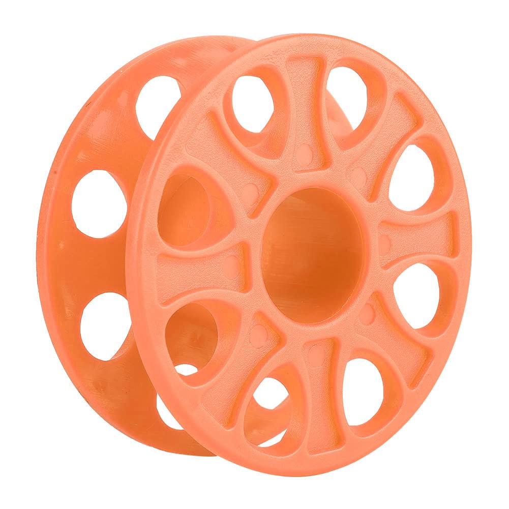 GLOGLOW Compact Plastic Diving Spool Reel for Diving Gear, Underwater - Yellow (Orange)