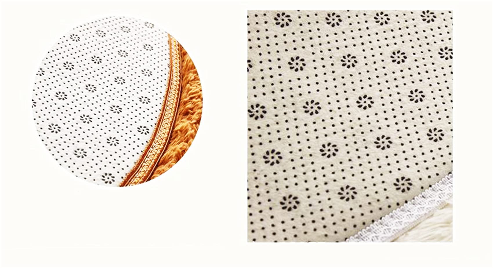 Super Soft Round Area Tappeto Indoor Moderno Soggiorno Camera da Letto Cucina Cucina Circolare Pavimento Carpet Zerbino Zotto Yoga Tappeto da Gioco Play Tent Tappeto,Bianca,200cm
