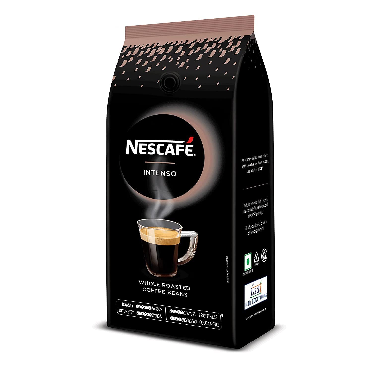 Nescafe Intenso Whole Roasted Coffee Beans, 1Kg Arabica and Robusta