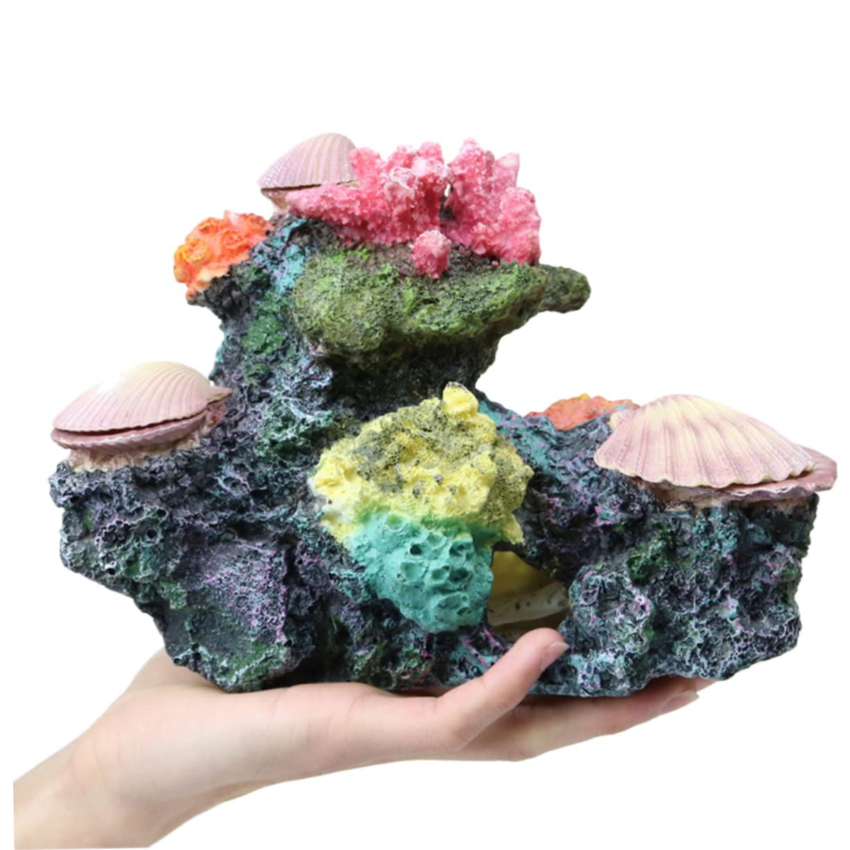 Happyyami Decoración De De Coral Artificial para Peceras Acuáticas Paisaje Subacuático para Coral Fake Rock