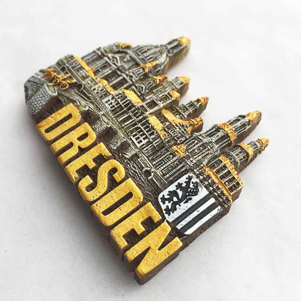 3D Dresden Alemania Landmark Refrigerador Imán Turístico Recuerdos Pegatinas, Hogar Y Cocina Decoración Alemania Nevera Imán De China