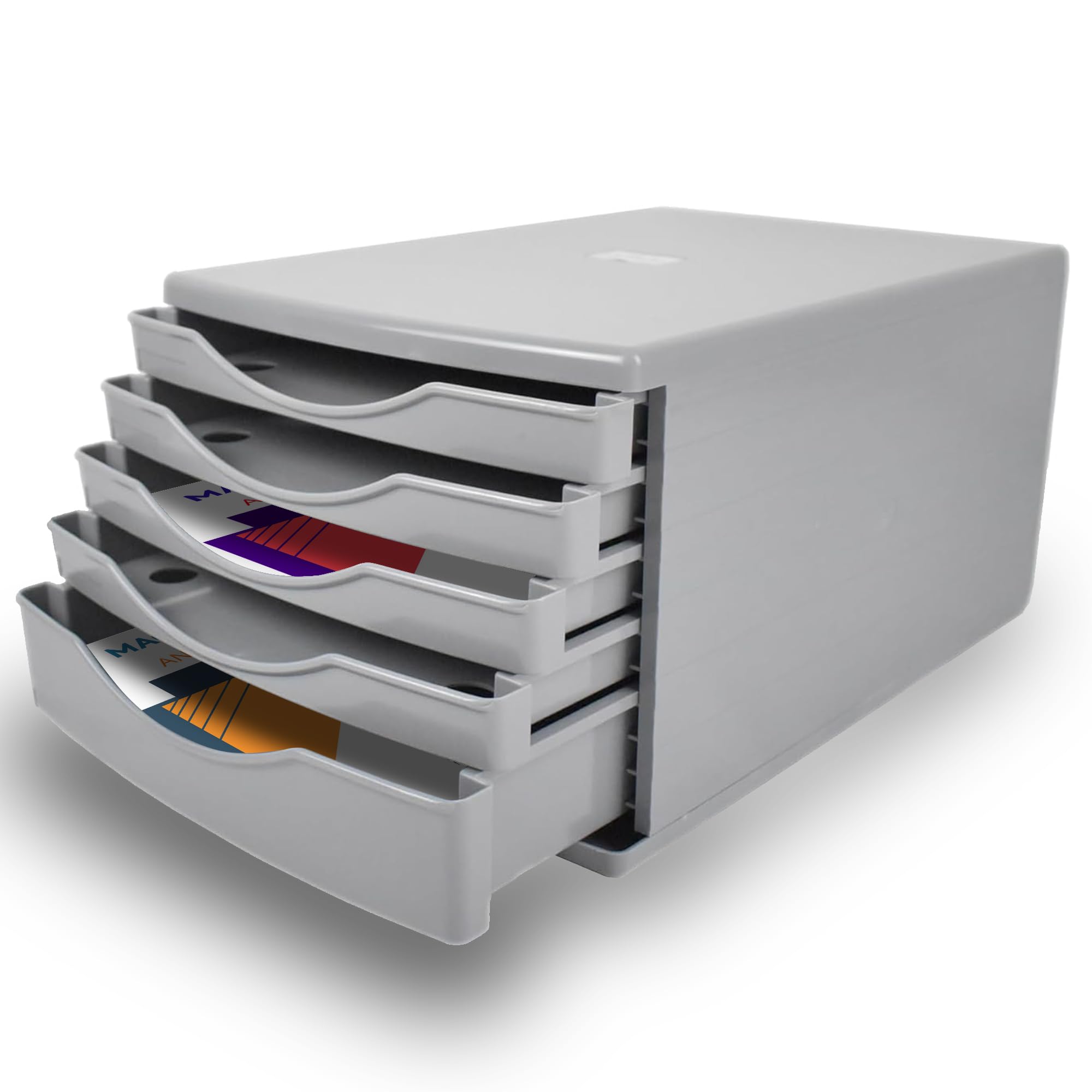 Deflecto A4 Desktop Drawer Organiser 5 Drawers - 1 x 60mm and 4 x 30mm