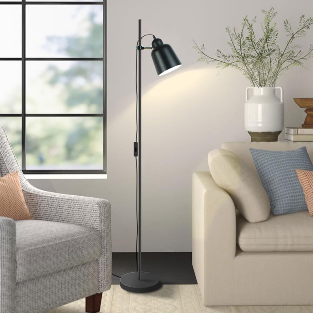 Lampes sur pied minimalistes modernes en métal noir mat