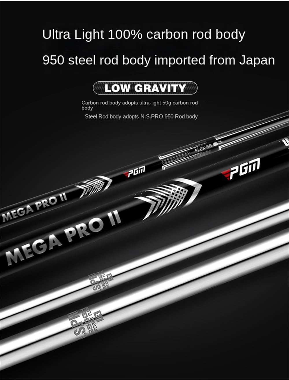 MEGA PRO II Palos de Golf Profesionales #2 #3 #7 Diestros R Carbon