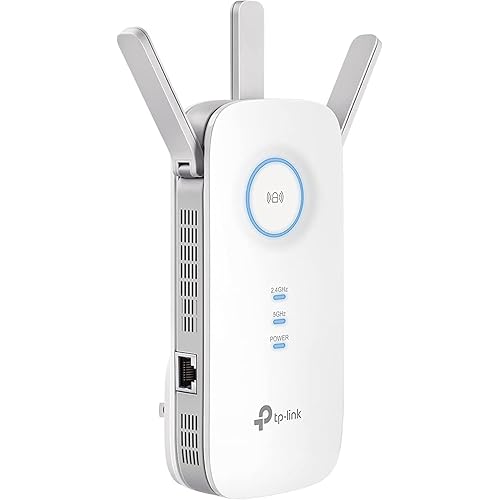 TP-Link AC1900 WiFi Range Extender RE550 | Dual-Band Wireless Repeater Amplifier w/Gigabit Ethernet Port | Up to 2200 Sq. Ft., 32 Devices | Internet Signal Booster | APP Setup | EasyMesh Compatible