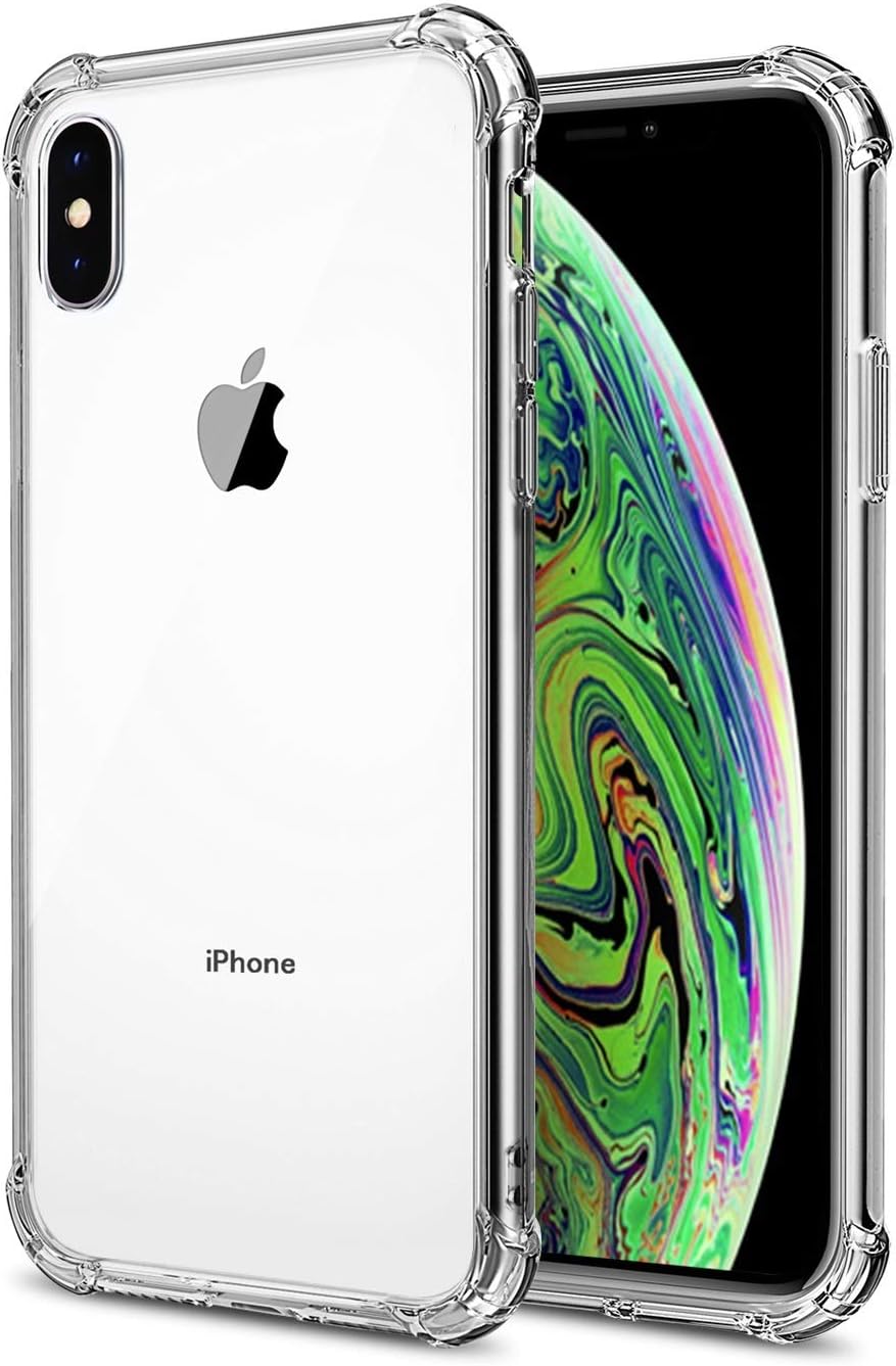 COMSOON Compatible with iPhone Xs Max Case, [Shock Absorption] Crystal Clear Soft TPU Bumper Slim Protective Case Cover Scratch-Resistant with 4 Corners Protection Compatible with iPhone Xs Max 6.5"