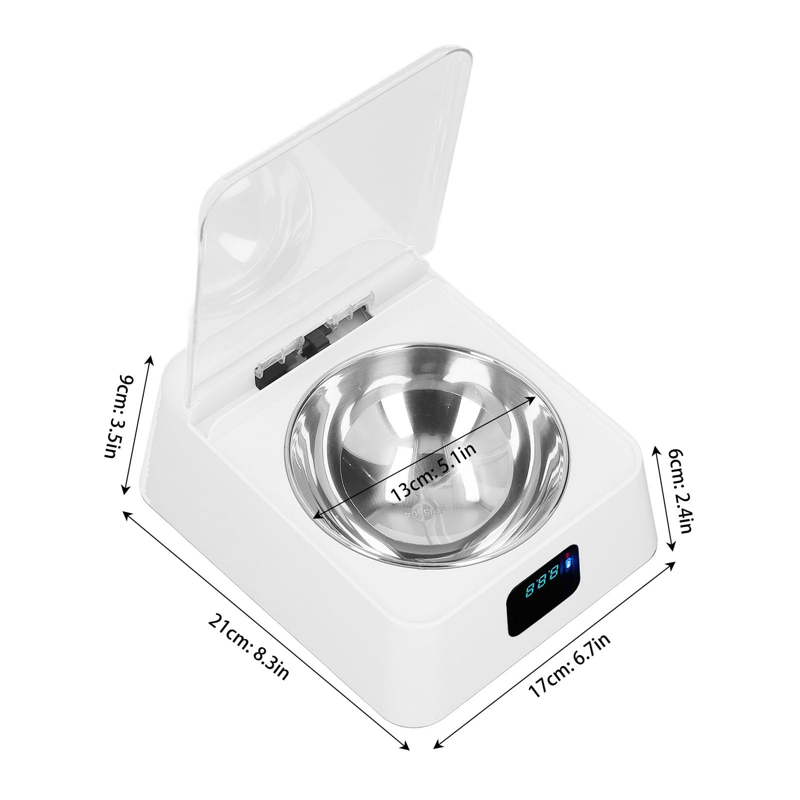 Haustier-Futternapf mit Offener Abdeckung, Automatischer Deckel, Induktions-Futternapf, Haustier-Smart-Futternapf, Haustier-Smart-Feeder, Induktions-Deckelöffnung,