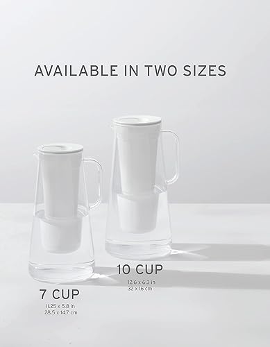 Miniatura 3 de LifeStraw Inicio - Jarra con filtro de agua, 10 tazas, azul tormentoso, sin BPA, diseñada para la protección diaria contra bacterias, parásitos,