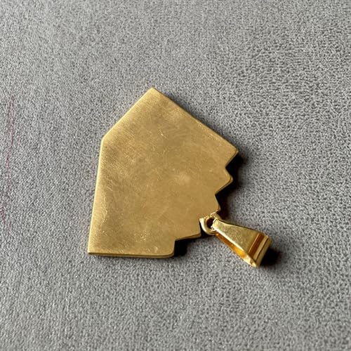 18K Gold Plated Iced Out Stainless Steel Playing Card Poker Pendant Necklace3