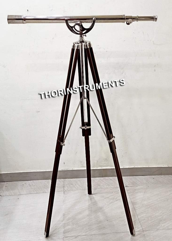 Nautical Harbor Master Brass Nickel Telescope Vintage Ship Tripod Telescopes Maritime Gift Item Rustic Vintage Home Decor Gifts