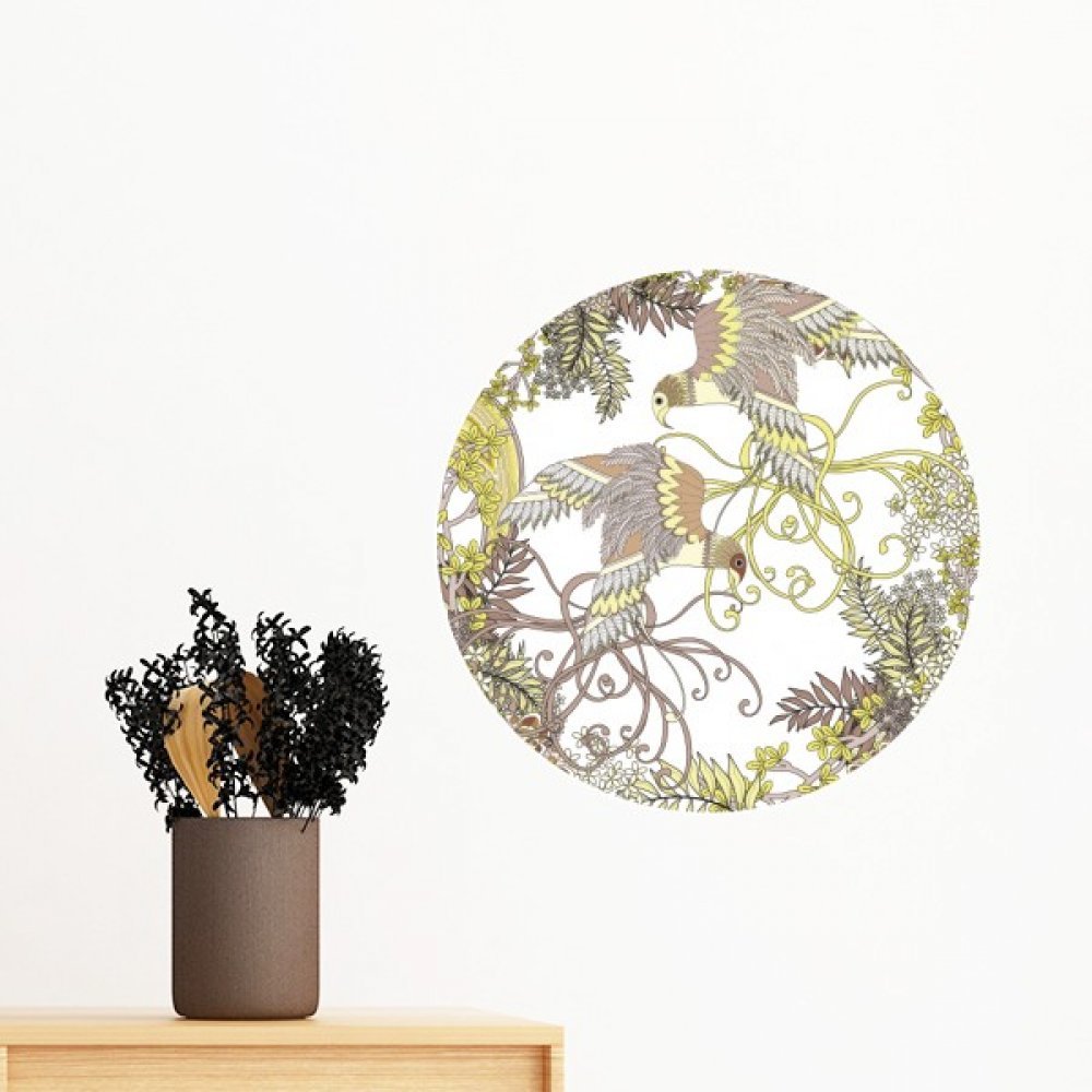 Sticker mural oiseau et fleurs pour creer une ambiance zen dans la chambre