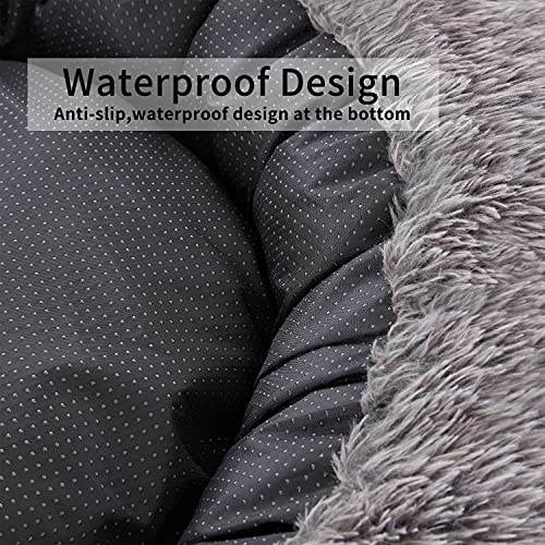 Gohoo Pet Calming Dog Bed For Medium Dogs, Anti-Anxiety Round Donut Cuddle Cat Bed, 30 Inches Washable Puppy Bed With Plush Faux Fur, Fits Up To 45 Lbs Pets #TOP5