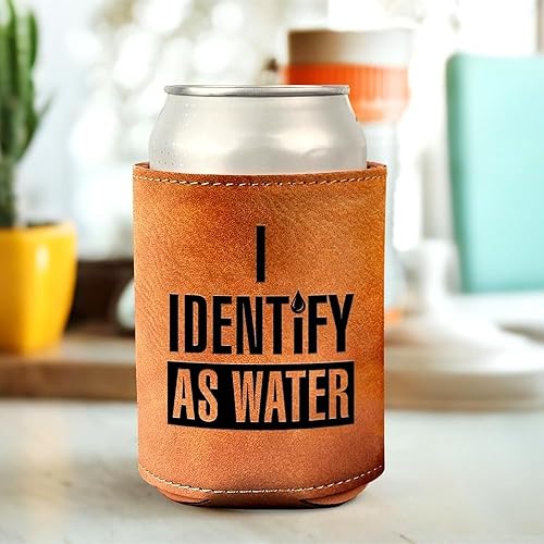 Leather Can Cooler for Men - Funny Birthday Gifts for