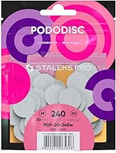 Staleks Pro Disposable White Files for Pedicure Disc PODODISC M Expert – 240 Grit – 50 Pcs – Skin Polishing – Single-Use – Professional Foot Care