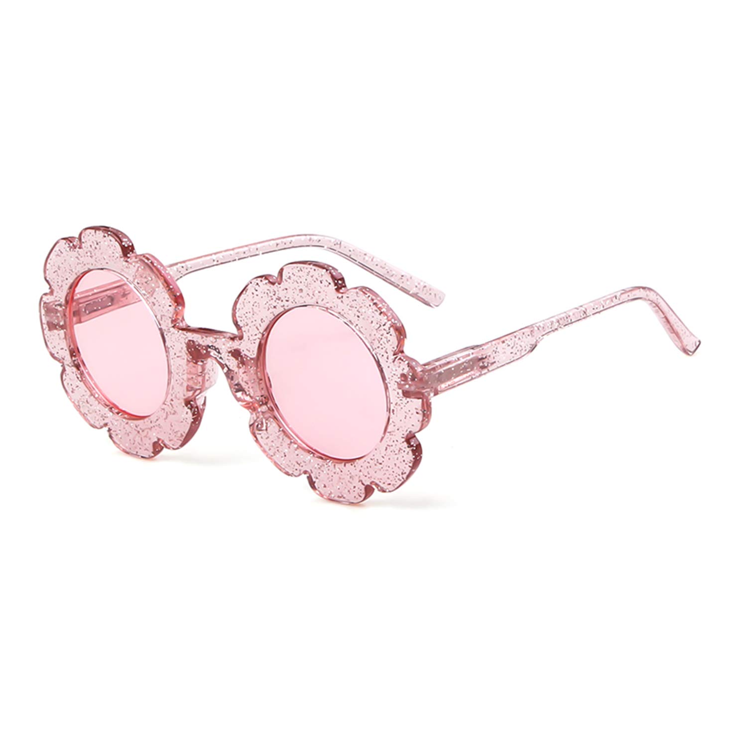 ADE WUSunglasses for Kids Round Flower Cute Glasses UV 400 Protection Children Girl Boy Gifts