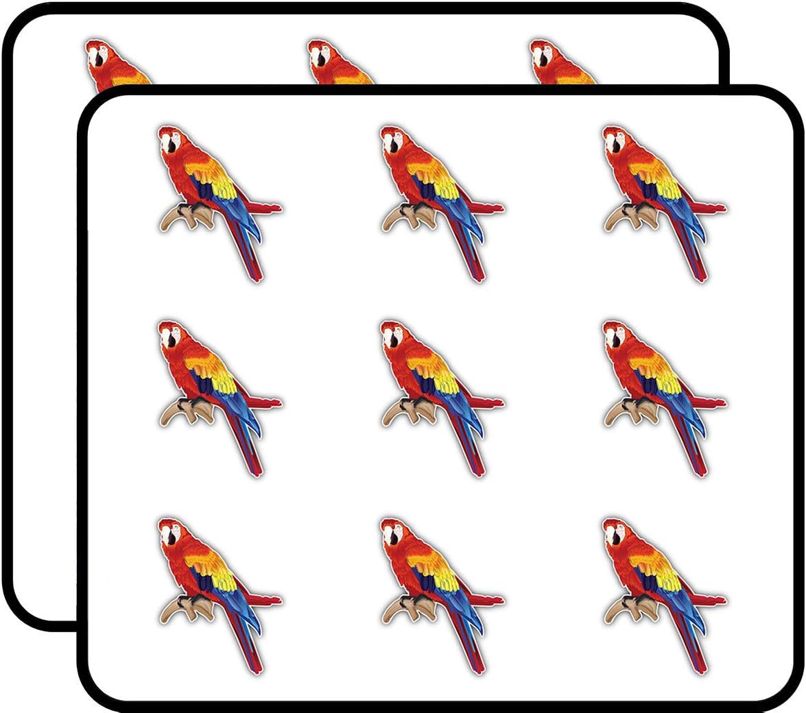 Macaw Parrot Art Decor 2 Each Sticker for Scrapbooking, Calendars, Arts, Kids DIY Crafts, Album, Bullet Journals 18 Pack