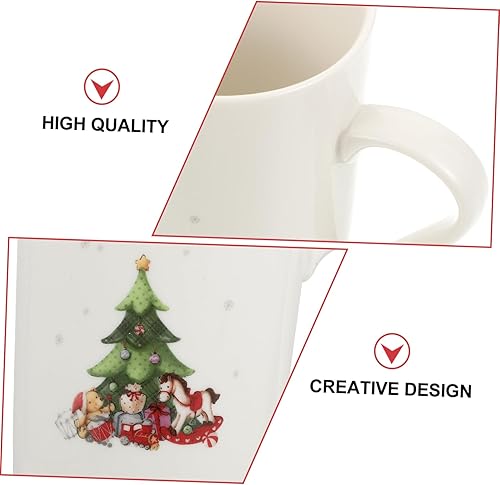 Miniatura 6 de BESTOYARD 3 juegos de taza de Navidad taza de té de cerámica taza de café de Navidad con tapa tazas de capuchino decorativas tazas de café con leche