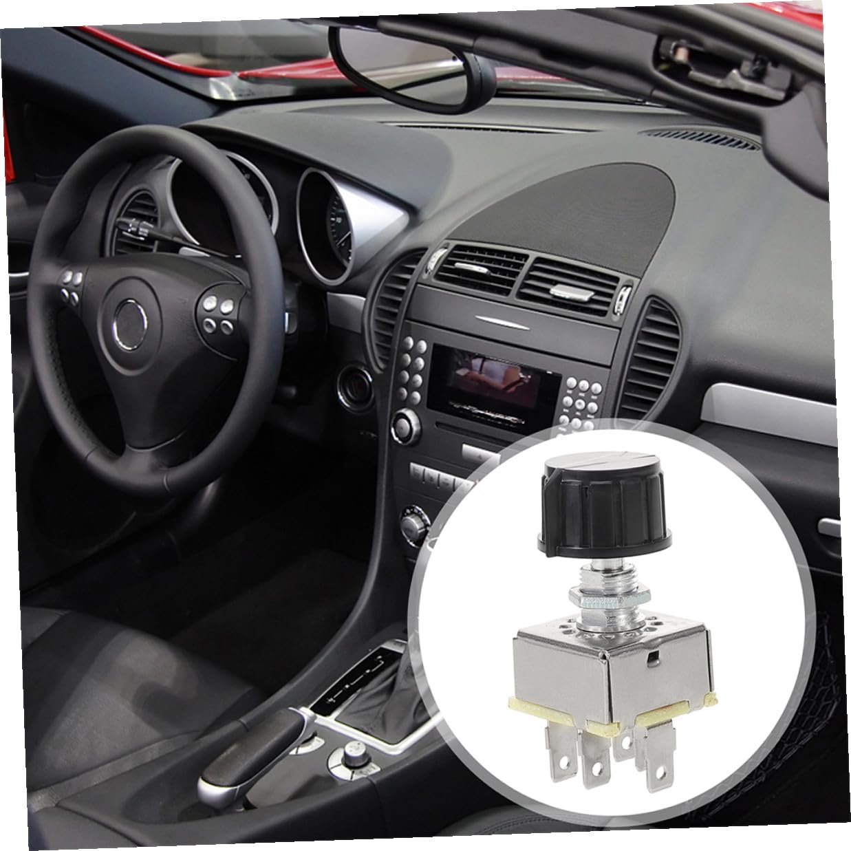 Zerodeko 2pcs Rotary Air Conditioning Blower Motor Switch 3-Speed Selector Universal Car Ac Blower Control Replacement for Automotive Climate Control Systems