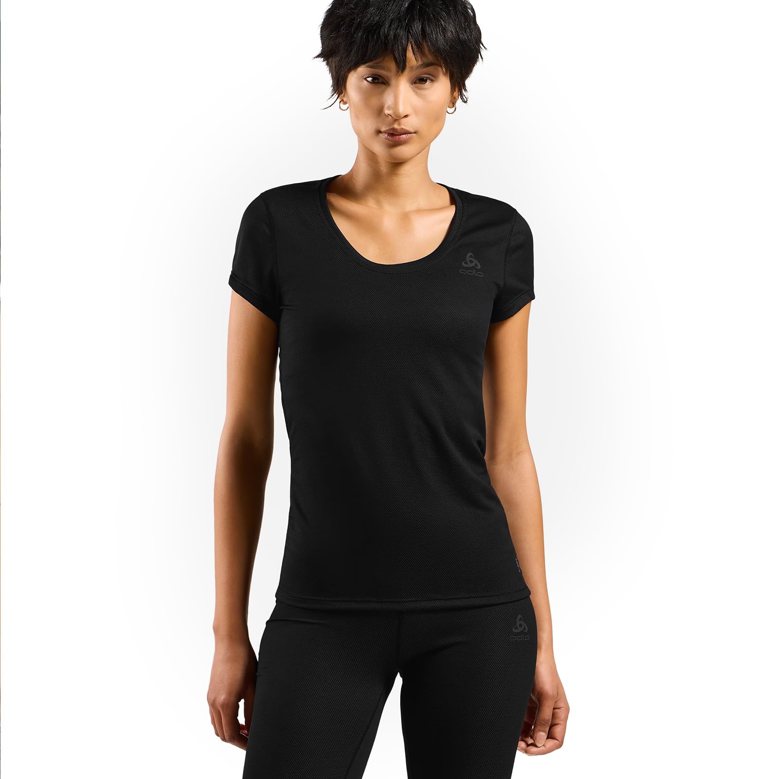 Odlo Unterhemd Damen Kurzarm Active F-Dry Light I Funktionsshirt I Funktionsunterwäsche Kurzarm Sportunterhemd I Damen