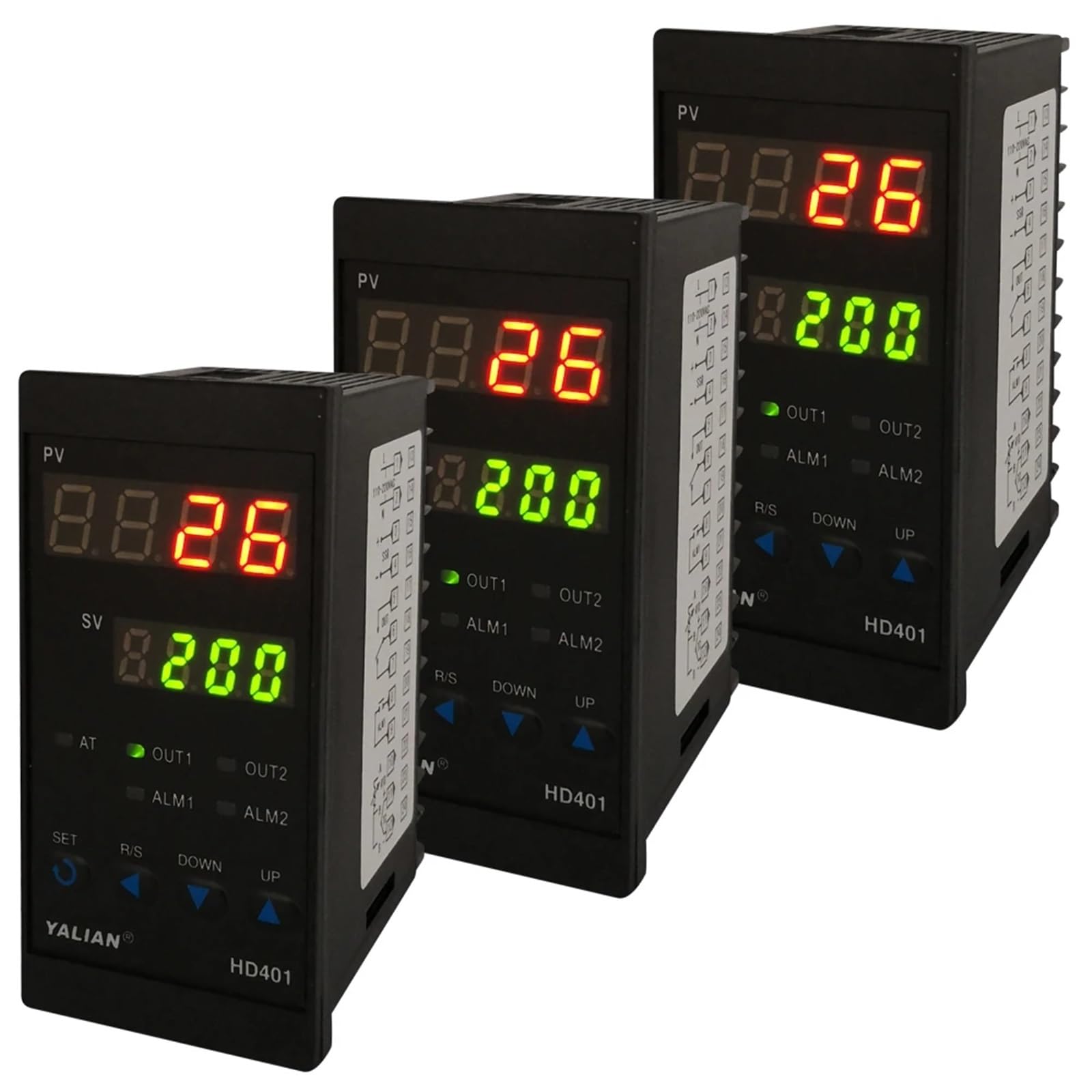 Digitaler Temperaturregler mit zweizeiliger Anzeige, Thermoelementeingang, Relaisausgang, Thermoregler(HD701)