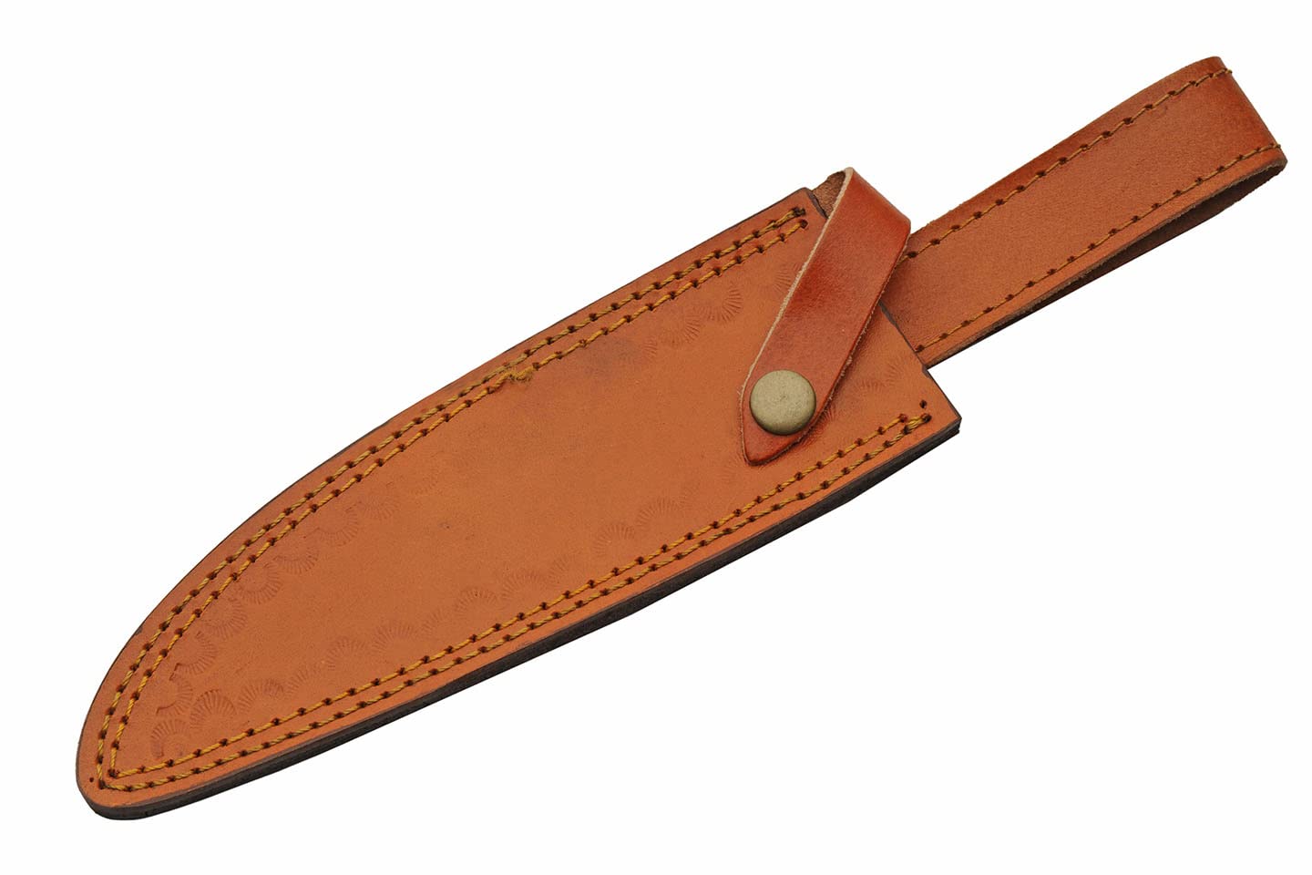 SZCO Full Tang Hunting Knife 12.25 Inch - Skinning Knives with Stainless Steel Blade, Inlay Wood Handle & Leather Sheath - Camping Knife for hunting and Hiking - Bowie knife for Men