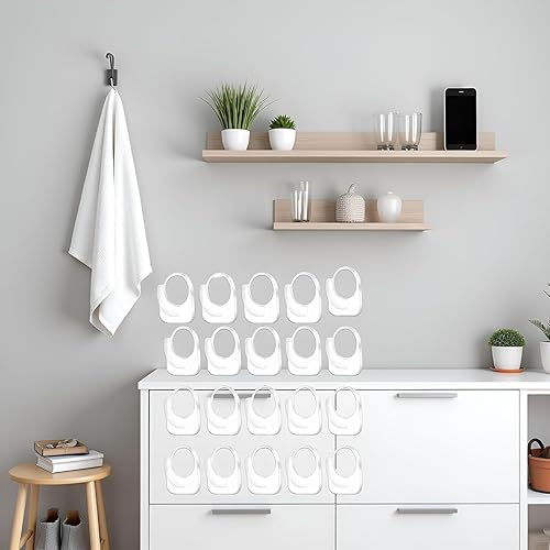 Miniatura 6 de 20 ganchos de pared adhesivos transparentes para colgar, pequeños ganchos adhesivos de plástico, ganchos adhesivos de acrílico transparente para