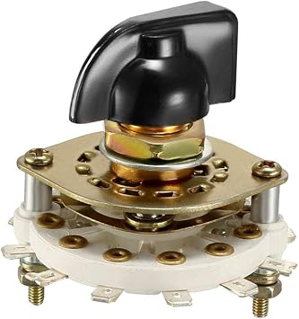 uxcell 3P3T 3 Pole 3 Position 1-Deck Rotary Switch Selector with Knob