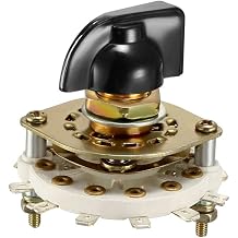 uxcell 3P3T 3 Pole 3 Position 1 Deck Band Channel Rotary Switch Selector with Knob