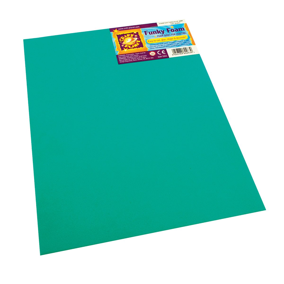 Craft Planet 9inch x 12inch Funky Foam - Turquoise(Single Sheet), 9 x 12