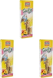 Riga - Sticky for All Birds - Baked Sticks - Mix of Grains, Grains and Mango - Box of 2 Sticky Sticks, 60 g (Pack of 3) product image