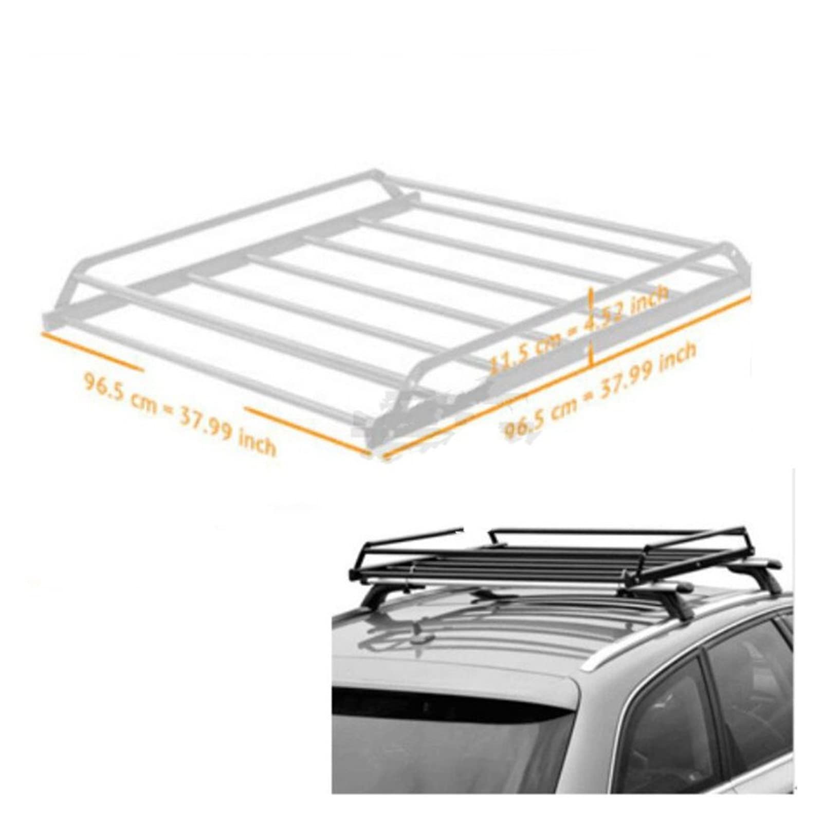 Universele dakkorf auto, dakbagagedrager, dakdrager dak, bagagedrager, bagagerand, mand, bagage, vracht drager, metaal, zwart Universele dakkorf auto, dakbagagedrager, dakdrager dak, bagagedrager, bagagerand, mand, bagage, vracht drager, metaal, zwart