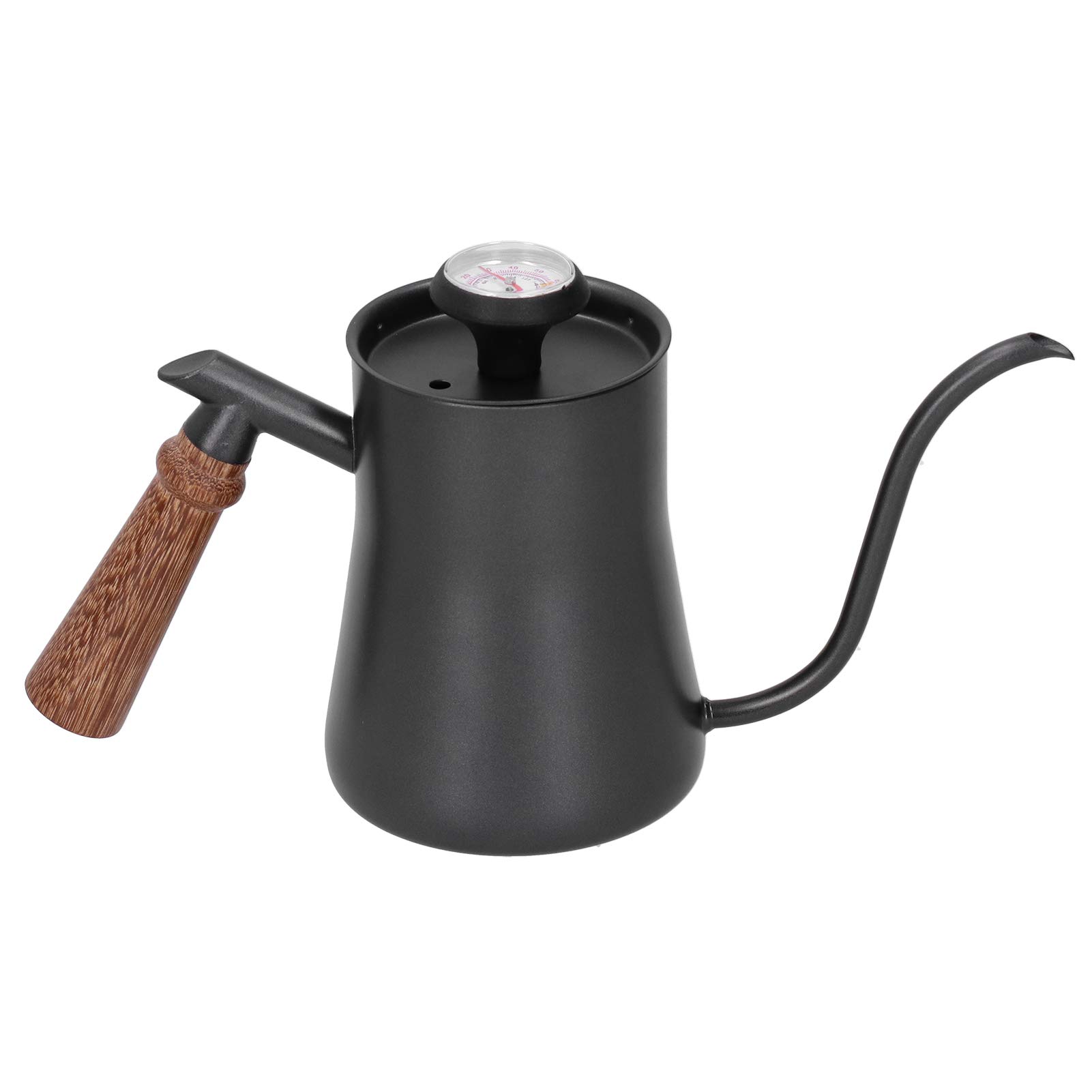 TOPINCN Caffettiera in Acciaio Inossidabile Bollitore con Beccuccio Lungo e Stretto da 650 Ml con Termometro per gli Amanti del caffè (#1)