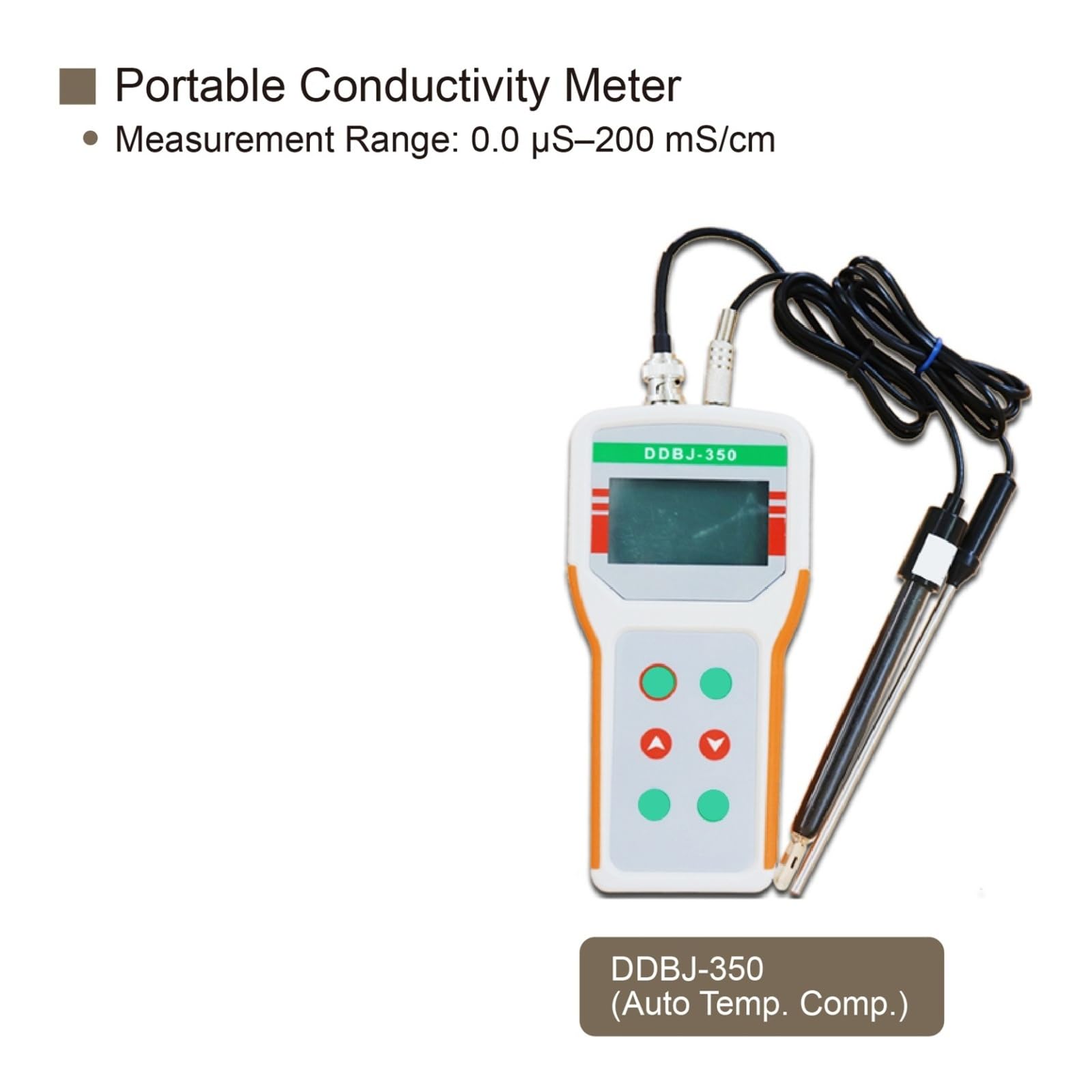Medidor de conductividad portátil DDBJ-350, comprobador Digital de conductividad del Agua for análisis de Calidad del Agua.