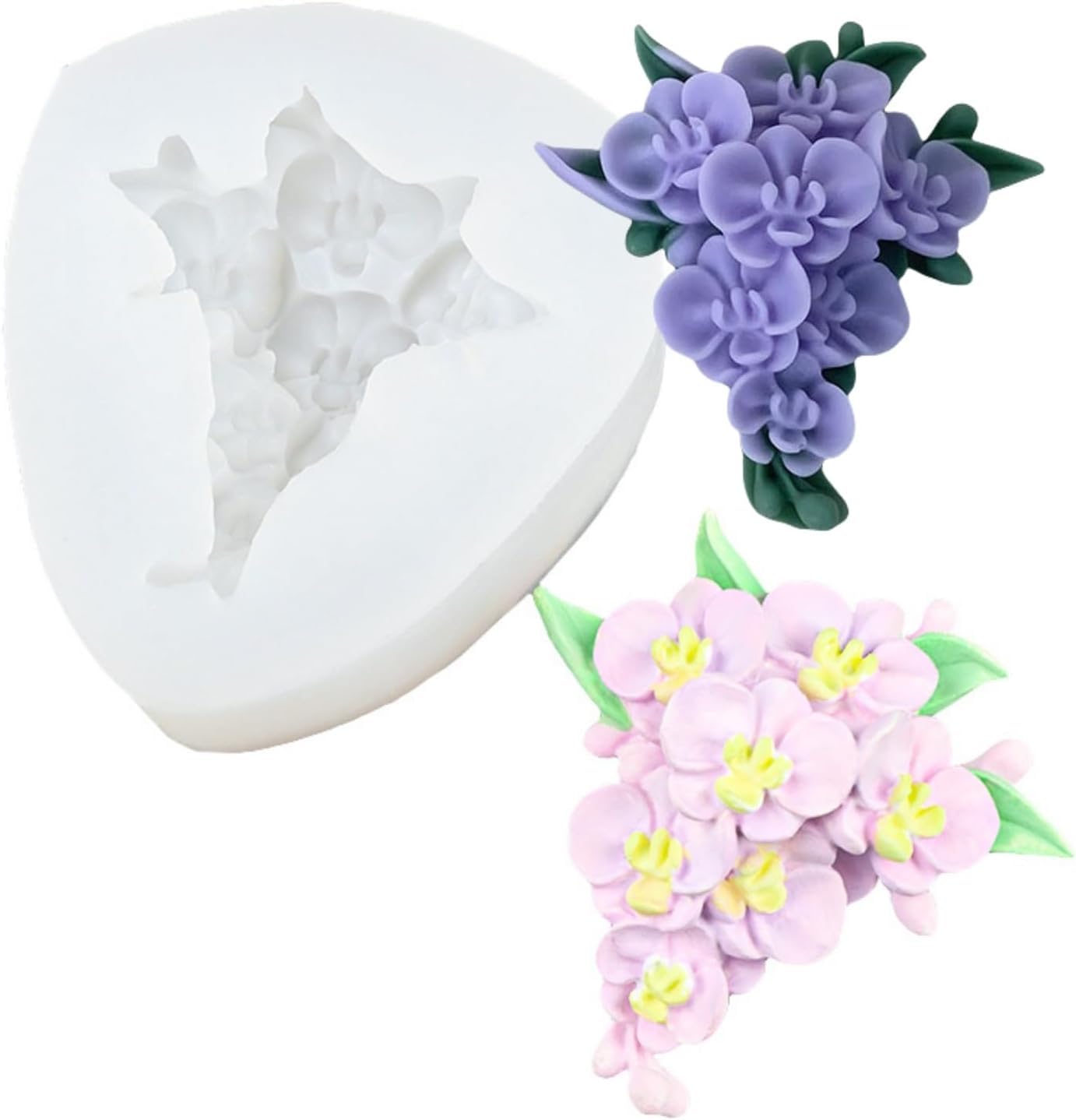 Flower Candle Mold Orchid Flower Molds for Making Scented Candle Wax Waxmelts Aromatherapy Chocolate Fondant Candy Cake Decoration Polymer Clay Resin Art Soap Molds DIY Cake Mould-image-27