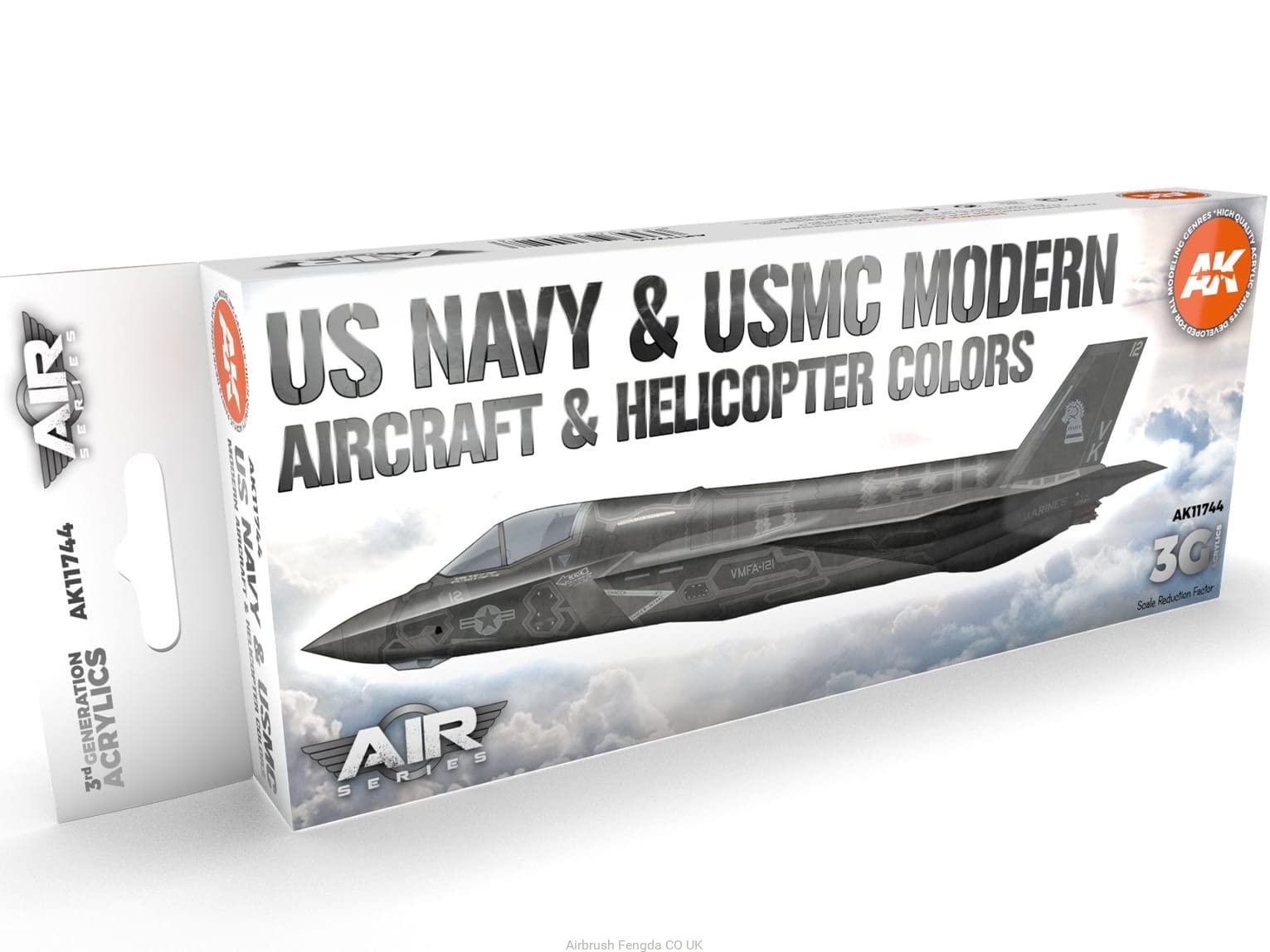 Ak Interactive Ak Acrylics 3Gen Aircraft Set Ak11744 Us Navy & Usmc Modern Aircraft & Helicopter Set (8X17ml) 3G